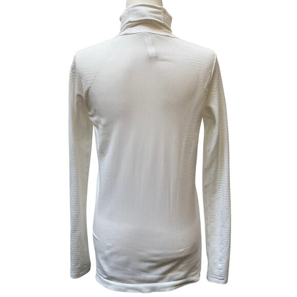 Athleta Long Sleeve Turtleneck Top Women's Size Medium White - Picture 2 of 4